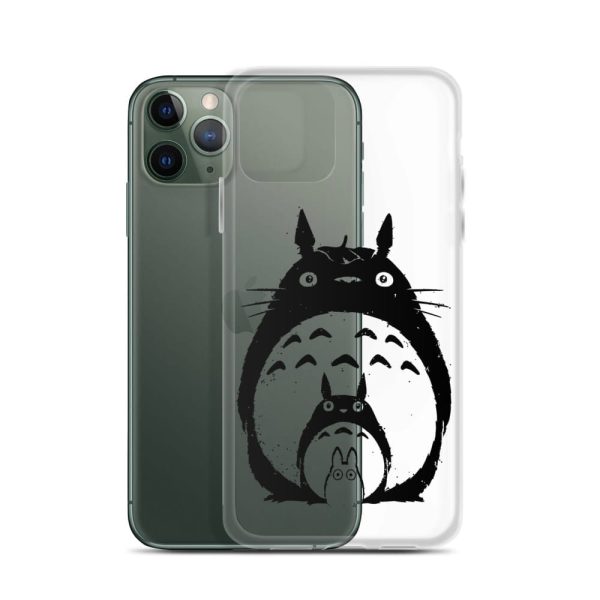 Totoro Lamp - My Neighbor Totoro Black & White iPhone Case-Accessories, Phone Case, Totoro Lamp