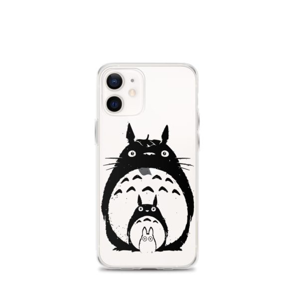 Totoro Lamp - My Neighbor Totoro Black & White iPhone Case-Accessories, Phone Case, Totoro Lamp