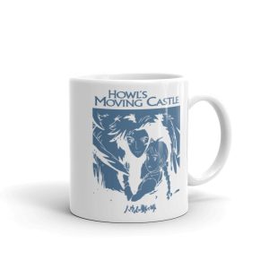 Howl's Moving Castle - Howl’s Moving Castle Black & White Mug-Accessories, Howl's Moving Castle, Mug