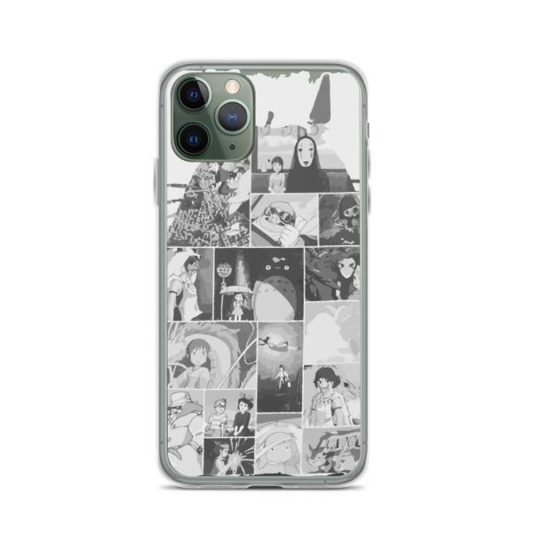 Cat Bus Totoro - Ghibli Studio Collage Art iPhone Case-Accessories, Cat Bus Totoro, Howl's Moving Castle, Kiki's Delivery Service, Laputa: Castle in the Sky, My Neighbor Totoro, Phone Case, ponyo, porco rosso, Spirited Away