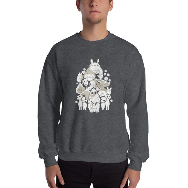 My Neighbor Totoro Movie - Ghibli Movie Characters Compilation in Black and White Sweatshirt Unisex-Hoodie, My Neighbor Totoro, My Neighbor Totoro Movie, Spirited Away, Sweatshirt