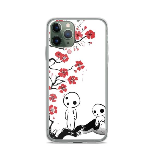 Princess Mononoke-ashitaka - Princess Mononoke – Tree Spirits on the Cherry Blossom iPhone Case-Accessories, Phone Case, princess mononoke, Princess Mononoke Ashitaka