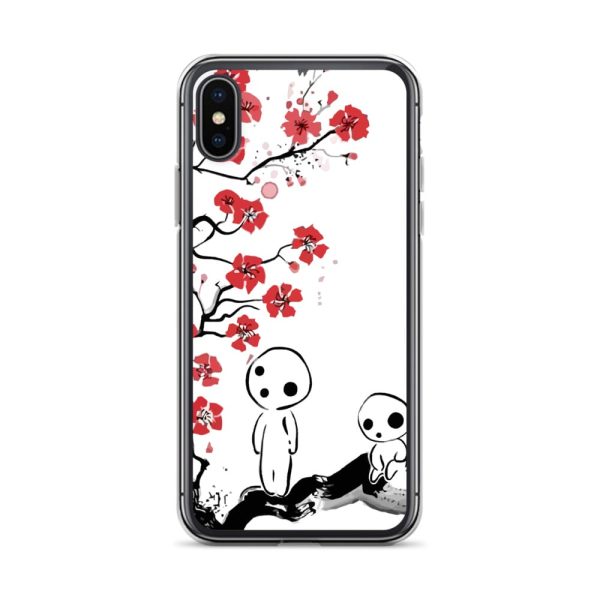 Princess Mononoke-ashitaka - Princess Mononoke – Tree Spirits on the Cherry Blossom iPhone Case-Accessories, Phone Case, princess mononoke, Princess Mononoke Ashitaka