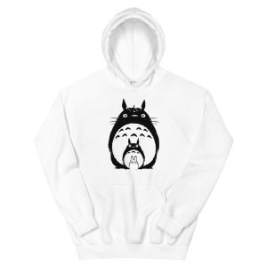 Totoro Meaning - My Neighbor Totoro Black & White Hoodie Unisex-Apparel, Hoodie, Totoro Meaning