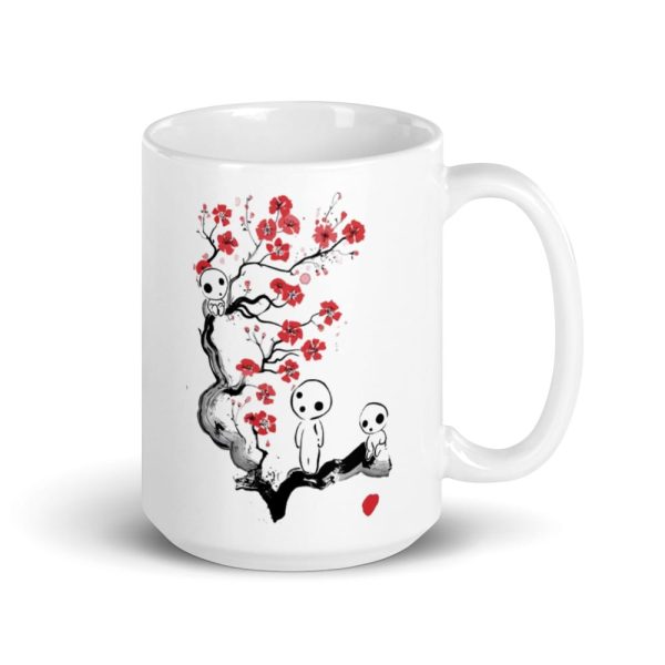 Princess Mononoke Tattoo - Princess Mononoke – Tree Spirits on the Cherry Blossom Coffee Mug-Accessories, House Decor, Mug, princess mononoke, Princess Mononoke Tattoo