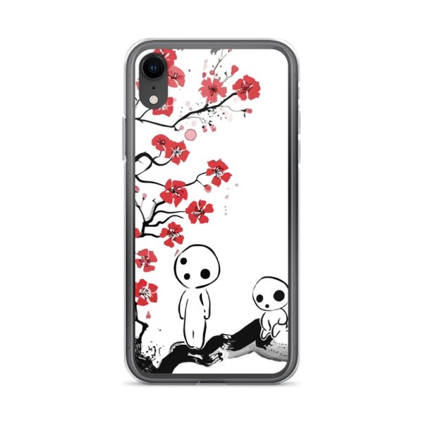 Princess Mononoke-ashitaka - Princess Mononoke – Tree Spirits on the Cherry Blossom iPhone Case-Accessories, Phone Case, princess mononoke, Princess Mononoke Ashitaka