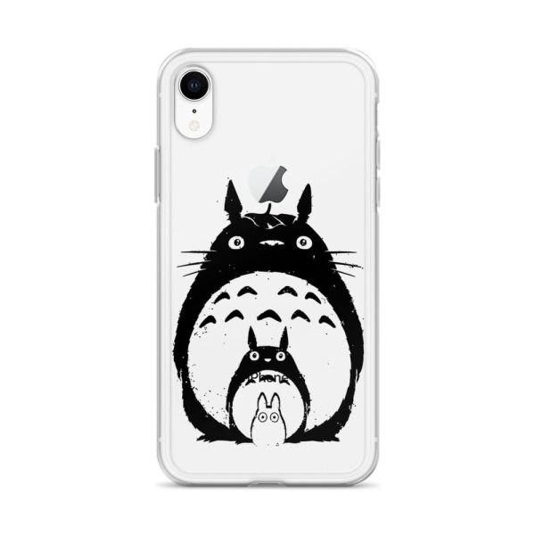 Totoro Lamp - My Neighbor Totoro Black & White iPhone Case-Accessories, Phone Case, Totoro Lamp