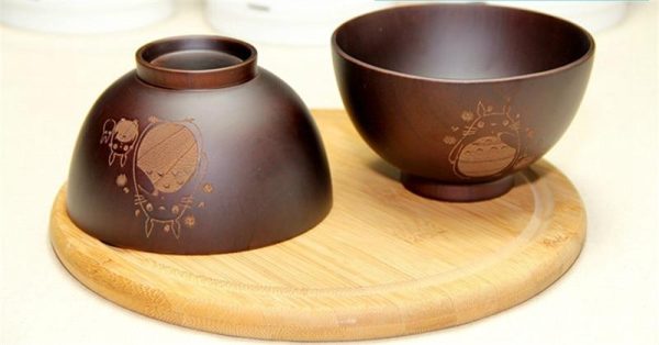 Mei My Neighbour Totoro - Totoro Mini Wooden Bowl Japanese Style-House Decor, Kitchen, Mei My Neighbour Totoro, My Neighbor Totoro, Other