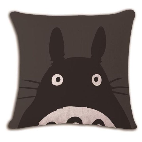 Totoro Ann Arbor - My Neighbor Totoro Linen Throw Pillow Cover-Tag: Other, Totoro Ann Arbor