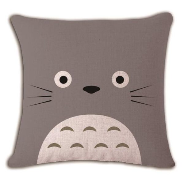 Totoro Ann Arbor - My Neighbor Totoro Linen Throw Pillow Cover-Tag: Other, Totoro Ann Arbor