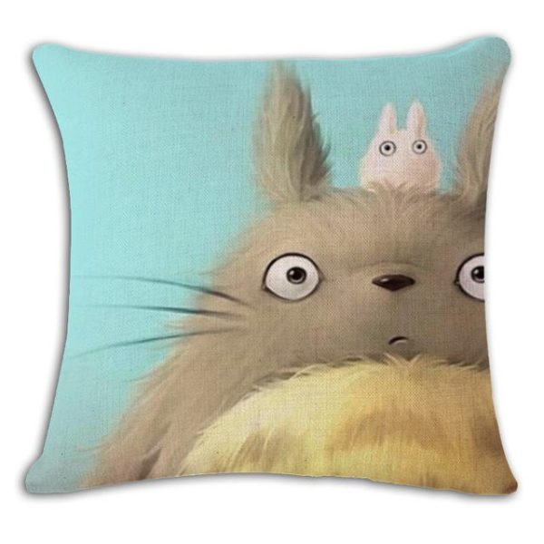 Totoro Ann Arbor - My Neighbor Totoro Linen Throw Pillow Cover-Tag: Other, Totoro Ann Arbor