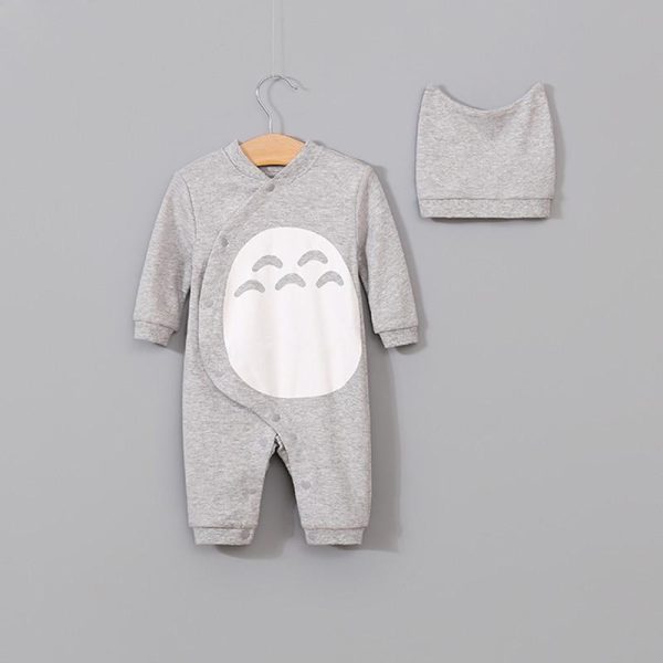 Tom Totoro Concrete - My Neighbor Totoro Cosplay Onesies with Hat For Baby-Apparel, Baby, Cosplay, Costume, Tom Totoro Concrete