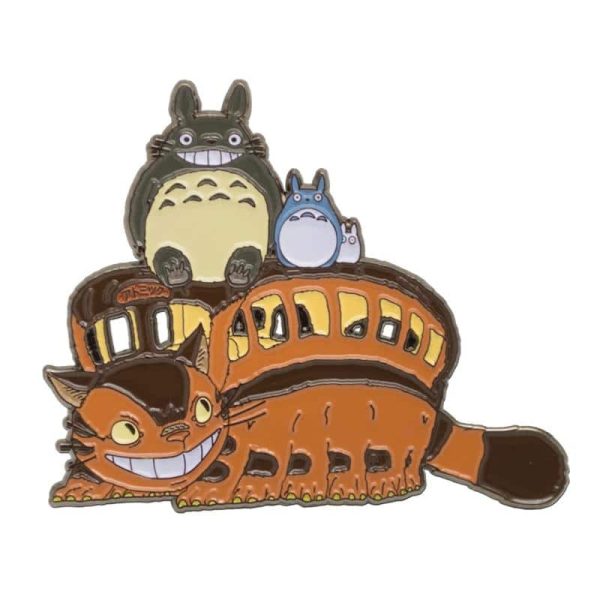 My Neighbor Totoro Poster - My Neighbor Totoro Catbus Smiling Badge Pins-Bags, My Neighbor Totoro Poster, Other