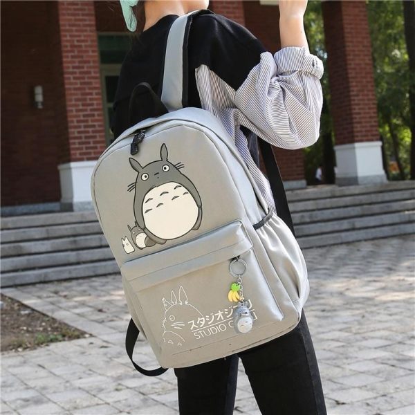 Totoro Catbus - My Neighbor Totoro Canvas Backpack 6 Colors-Tag: Bags, Totoro Catbus