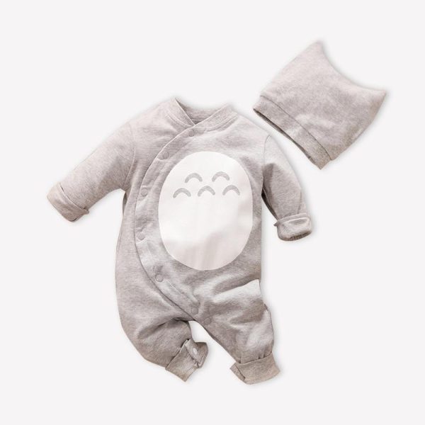 Tom Totoro Concrete - My Neighbor Totoro Cosplay Onesies with Hat For Baby-Apparel, Baby, Cosplay, Costume, Tom Totoro Concrete