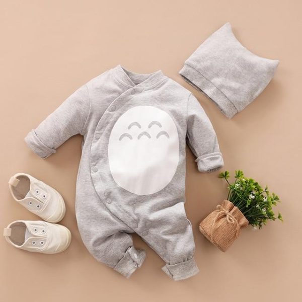 Tom Totoro Concrete - My Neighbor Totoro Cosplay Onesies with Hat For Baby-Apparel, Baby, Cosplay, Costume, Tom Totoro Concrete