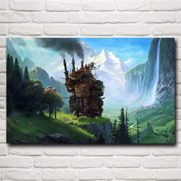 Star Children Howl's Moving Castle - Howl’s Moving Castle Silk Poster-House Decor, Howl's Moving Castle, Poster, Star Children Howl's Moving Castle