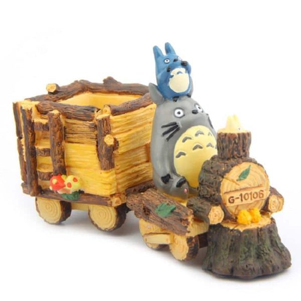 What Animal Is Totoro - My Neighbor Totoro Mini Train Flower Pot-House Decor, My Neighbor Totoro, Toy Figure, What Animal Is Totoro