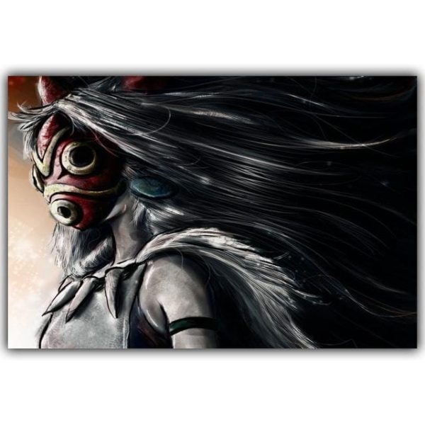 Spirited Away Theaters - Princess Mononoke Spirited Away Silk Poster Canvas 8 Styles-House Decor, Poster, princess mononoke, Spirited Away Theaters