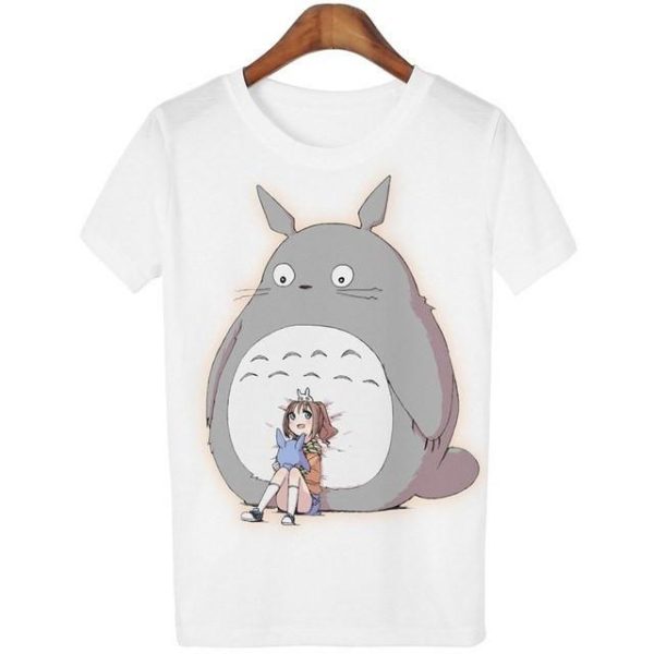 Totoro Backpack - Casual o-neck Totoro Print T-shirt Women 14 Styles-Apparel, My Neighbor Totoro, Totoro Backpack, Tshirt