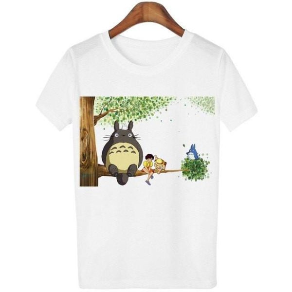 Totoro Backpack - Casual o-neck Totoro Print T-shirt Women 14 Styles-Apparel, My Neighbor Totoro, Totoro Backpack, Tshirt