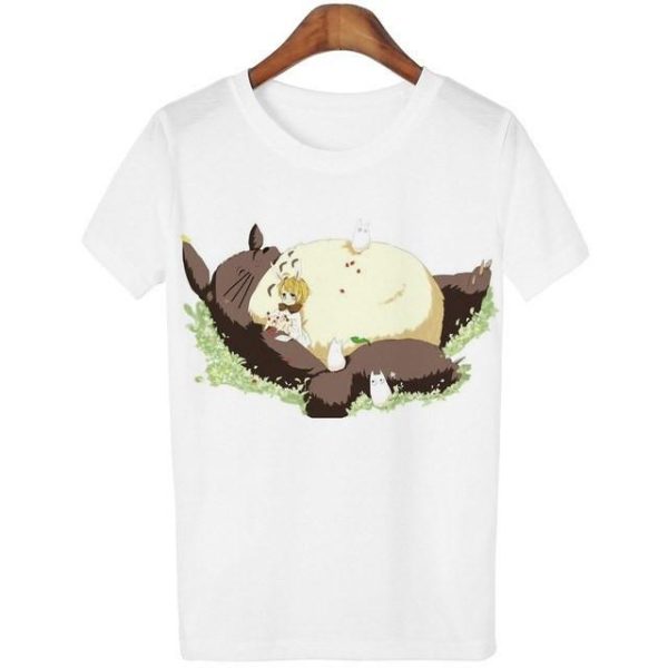 Totoro Backpack - Casual o-neck Totoro Print T-shirt Women 14 Styles-Apparel, My Neighbor Totoro, Totoro Backpack, Tshirt