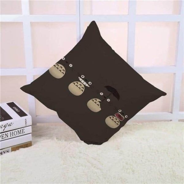 Totoro Ramen - Colorful Totoro Printed Throw Pillow Cover-House Decor, My Neighbor Totoro, Other, Totoro Ramen