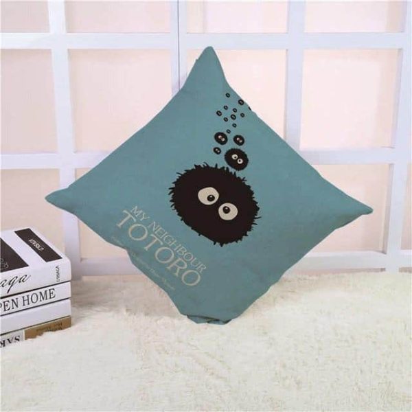 Totoro Ramen - Colorful Totoro Printed Throw Pillow Cover-House Decor, My Neighbor Totoro, Other, Totoro Ramen