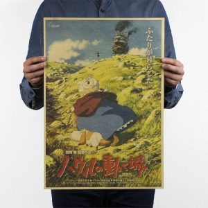 Christian Bale Howl's Moving Castle - Howl’s Moving Castle Classic Wall Poster-Christian Bale Howl's Moving Castle, House Decor, Howl's Moving Castle, Poster