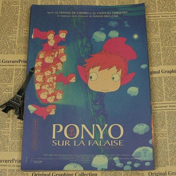 Ponyo Boat - Ponyo Vintage kraft paper poster-House Decor, ponyo, Ponyo Boat, Poster