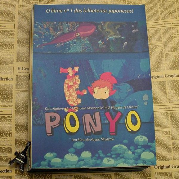 Ponyo Boat - Ponyo Vintage kraft paper poster-House Decor, ponyo, Ponyo Boat, Poster