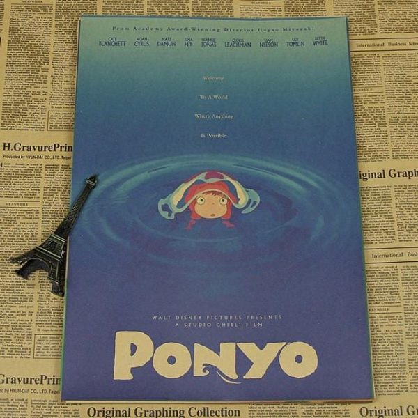 Ponyo Boat - Ponyo Vintage kraft paper poster-House Decor, ponyo, Ponyo Boat, Poster