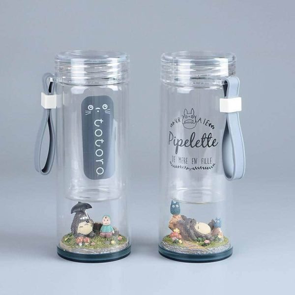 My Neighbor Totoro Landscape Inspired Portable Glass Water Bottle-Mug, My Neighbor Totoro