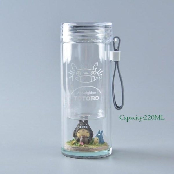 My Neighbor Totoro Landscape Inspired Portable Glass Water Bottle-Mug, My Neighbor Totoro