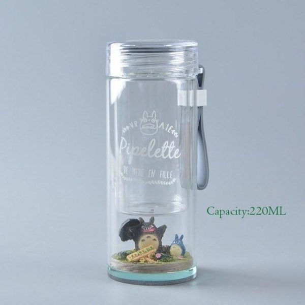 My Neighbor Totoro Landscape Inspired Portable Glass Water Bottle-Mug, My Neighbor Totoro