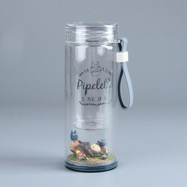 My Neighbor Totoro Landscape Inspired Portable Glass Water Bottle-Mug, My Neighbor Totoro