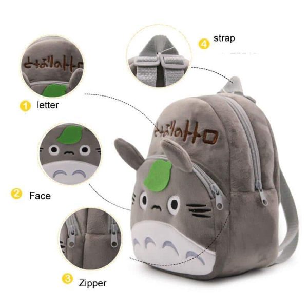 Totoro Ann Arbor - Totoro Plush Kid Backpack-Bags, My Neighbor Totoro, Plushies, Totoro Ann Arbor