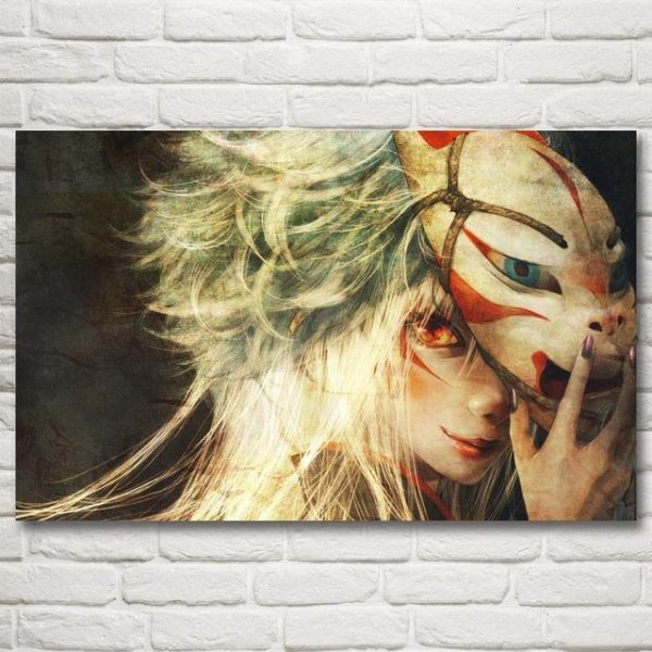 Princess Mononoke Spirits - Princess Mononoke Silk Poster 5 Styles-House Decor, Poster, princess mononoke, Princess Mononoke Spirits