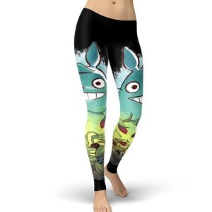 Kawagoe Totoro Forest - My Neighbor Totoro Leggings 6 Styles-Apparel, Kawagoe Totoro Forest, My Neighbor Totoro