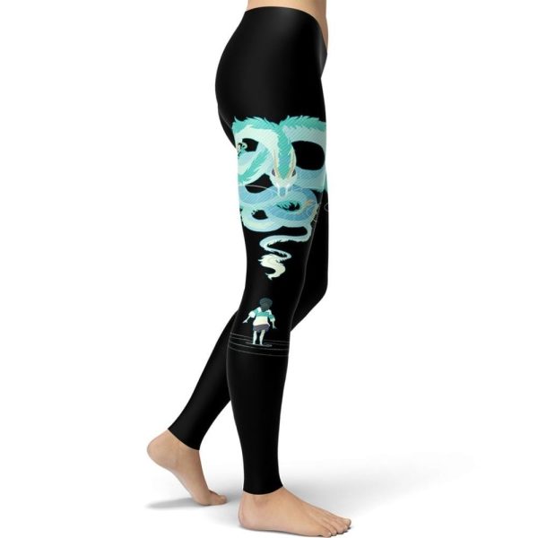 Miyazaki Spirited Away - Spirited Away Haku Legging Style 2-Apparel, Miyazaki Spirited Away, Spirited Away