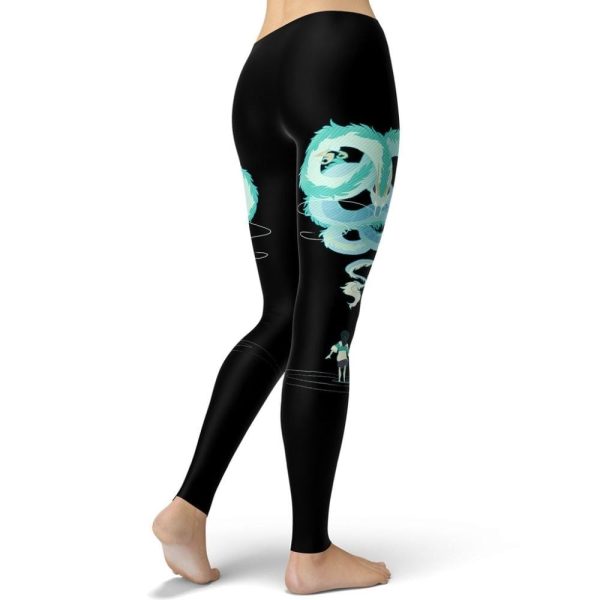 Miyazaki Spirited Away - Spirited Away Haku Legging Style 2-Apparel, Miyazaki Spirited Away, Spirited Away