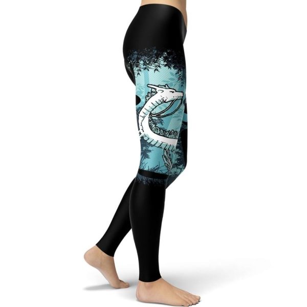 Haku Spirited Away Dragon - Spirited Away Haku Legging Style 1-Apparel, Haku Spirited Away Dragon, Spirited Away