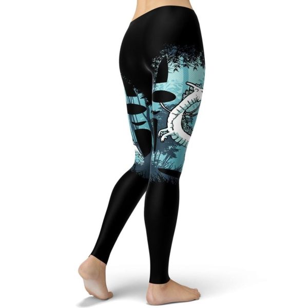 Haku Spirited Away Dragon - Spirited Away Haku Legging Style 1-Apparel, Haku Spirited Away Dragon, Spirited Away