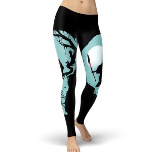 Princess Mononoke Kodama - Princess Mononoke Leggings Style 8-Apparel, princess mononoke, Princess Mononoke Kodama