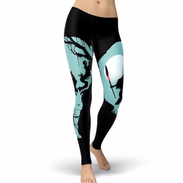 Princess Mononoke In Theaters - Princess Mononoke Leggings Style 1-Apparel, princess mononoke, Princess Mononoke In Theaters