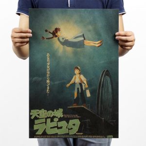 Studio Ghibli Laputa Castle In The Sky - Laputa: Castle in the Sky Kraft Paper Poster 51×35.5cm-House Decor, Laputa: Castle in the Sky, Poster, Studio Ghibli Laputa Castle In The Sky