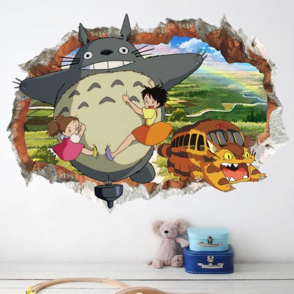 Mei Totoro - My Neighbor Totoro Colorful 3D Wallpaper-House Decor, Mei Totoro, My Neighbor Totoro, Poster