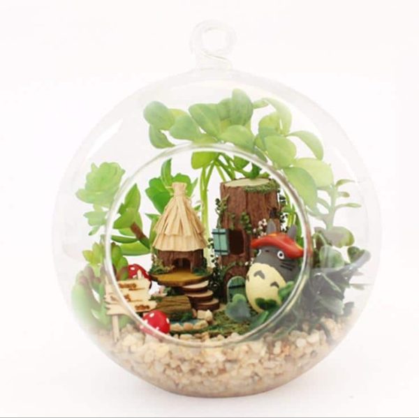 Totoro Lamp - My Neighbor Totoro Cute DIY Glass Ball Doll House for Christmas Gift-My Neighbor Totoro, Totoro Lamp, Toy Figure