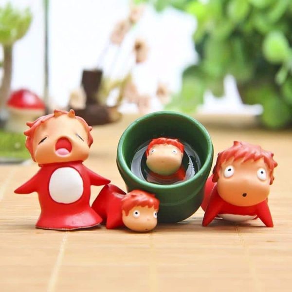 Studio Ghibli Ponyo - Ponyo on the Cliff by the Sea Toy Garden Decor-Figure, ponyo, Studio Ghibli Ponyo