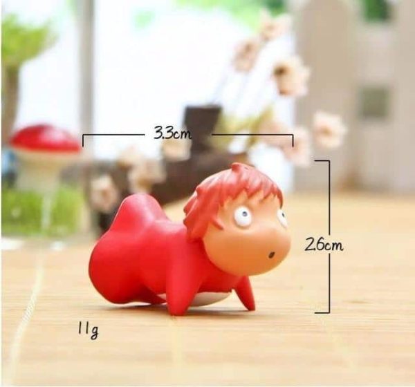 Studio Ghibli Ponyo - Ponyo on the Cliff by the Sea Toy Garden Decor-Figure, ponyo, Studio Ghibli Ponyo